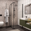Душевой уголок Ceruttispa ZQ91B 90х90, черный