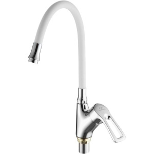 Смеситель для кухни Fashun A4466+A7256 хром, белый