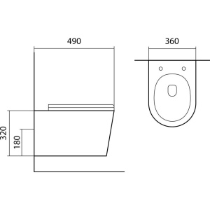 Унитаз подвесной Акватек Вега AQ1904-00 безободковый