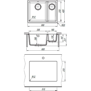 Купить Мойка кухонная Florentina Вега 335/160 грей в Москве с доставкой Мойка кухонная Florentina Вега 335/160 грей