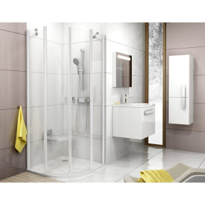 Купить Душевой уголок Ravak Chrome CSKK4-80 Transparent, белый профиль в Москве с доставкой Душевой уголок Ravak Chrome CSKK4-80 Transparent, белый профиль