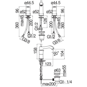 Смеситель для раковины Nobili Sofi SI98211/1CR Chrome