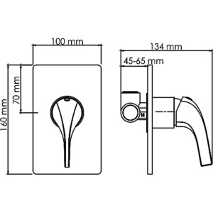 Смеситель для душа Wasserkraft Sauer 7151 С ВНУТРЕННЕЙ ЧАСТЬЮ