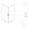 Душевой уголок Veconi Rovigo RV-101B 80x80, профиль черный