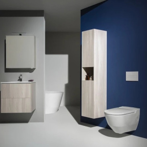 Унитаз подвесной с сиденьем микролифт Laufen Cleanet Navia 8.2060.1.400.000.1 безободковый