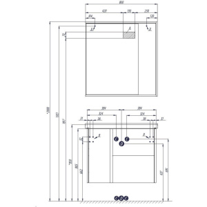 Зеркальный шкаф Aquaton Стоун 80 1A228302SX010 белый