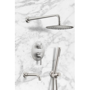 Душевой комплект Milacio Ultra MCU.150.SS С ВНУТРЕННЕЙ ЧАСТЬЮ, нержавеющая сталь