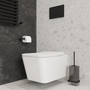 Кнопка смыва Aqueduto Forma FOR0140, черная матовая