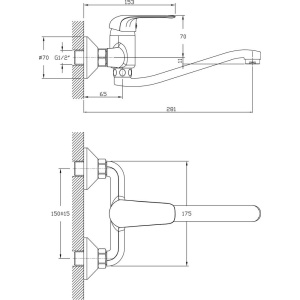 Смеситель для кухни Rush Fiji FI1835-28