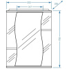 Зеркало-шкаф Stella Polar Волна Лолита R 55 с подсветкой