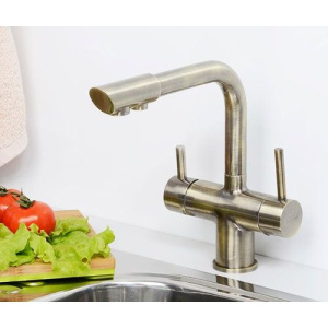 Смеситель для кухни Wasserkraft A8037 светлая бронза