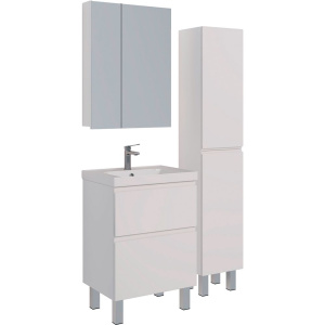 Шкаф-пенал Lemark Veon белый глянцевый