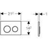 Кнопка смыва Geberit Omega 20 115.085.KH.1 хром