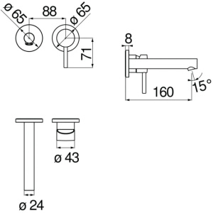 Смеситель для раковины Nobili Live LV00499CR Chrome
