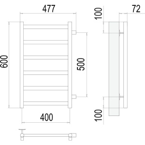 Полотенцесушитель водяной Terminus Аврора П6 400x600