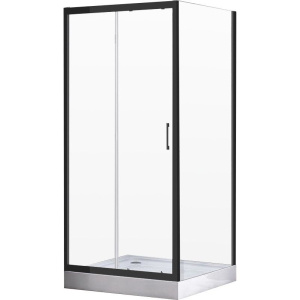 Душевой уголок Ceruttispa Gloria 120B 120x80, профиль черный