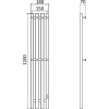 Полотенцесушитель электрический Маргроид Inaro 120х18 R, с крючками, черный матовый