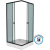 Душевой уголок Niagara Eco NG-010-14QT, 100х100 см, стекло тонированное, с поддоном