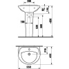 Раковина Jika Lyra 55 1427.1 с пьедесталом
