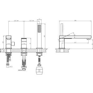 Купить Смеситель на борт ванны D&K Bayern.Liszt DA1514901 хром в Москве с доставкой Смеситель на борт ванны D&K Bayern.Liszt DA1514901 хром