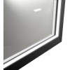 Зеркало Art&Max Aversa 60х80 черное, с LED-подсветкой, 6000К