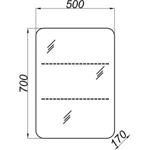 Зеркало-шкаф Aqwella Вега 55 дуб сонома