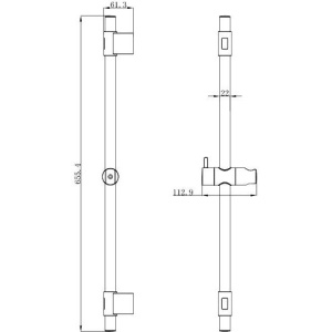 Душевая штанга Milardo Simp SIM6500M17