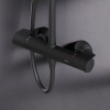 Душевая стойка AM.PM X-Joy F0785A422 черный матовый, с термостатом