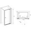 Душевой уголок RGW Passage PA-02+100 см (77-90)x100x185 профиль хром, стекло прозрачное