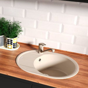 Мойка кухонная Lemark Lacha 620 9910050 бежевая