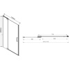 Душевая дверь в нишу Vincea Extra VDP-1E1011CL 100/110 см, стекло прозрачное, хром