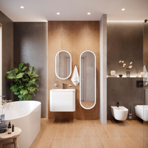 Купить Мебель для ванной Belinza Twist 65 белая в Москве с доставкой Мебель для ванной Belinza Twist 65 белая