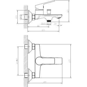 Смеситель для ванны с душем ESKO Saint-Petersburg SPb 54