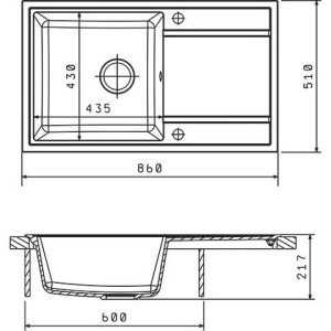 Купить Мойка кухонная Florentina Арона 860 жасмин в Москве с доставкой Мойка кухонная Florentina Арона 860 жасмин