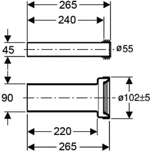 Купить Соединительный комплект для подвесного унитаза из ПНД Geberit 152.438.46.1 в Москве с доставкой Соединительный комплект для подвесного унитаза из ПНД Geberit 152.438.46.1