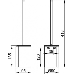 Купить Ершик для унитаза Keuco Plan 14972070100 хром в Москве с доставкой Ершик для унитаза Keuco Plan 14972070100 хром