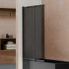 Шторка на ванну Vincea VSB-1E100CGB 100 см, профиль чёрный, стекло тонированное