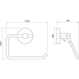 Держатель туалетной бумаги Акватек Оберон AQ4218MB матовый черный
