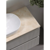 Тумба с раковиной Sancos Snob R 100 см, beige soft, столешница бежевая, раковина CN5010