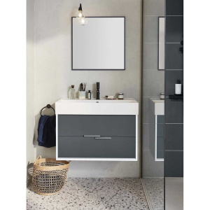 Тумба под раковину Jacob Delafon Vivienne 80 EB1667-J5-J54 серая, белая