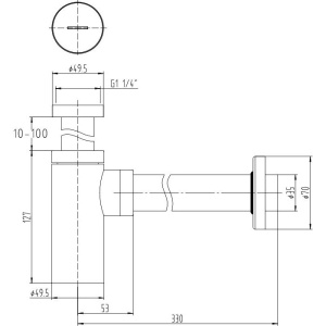 Сифон для раковины Allen Brau Priority Round 5.31025-BN, брашированный никель