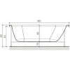Акриловая ванна STWORKI Хадстен 180x80 см, с каркасом