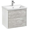 Тумба под раковину Roca Ronda 60 ZRU9303002 бетон, белая матовая