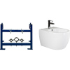 Комплект Биде Ceramicanova Play CN3002 + Инсталляция STWORKI 540201