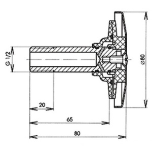 Арматура смыва писсуара Jika Domino 9109.9.000.000.1