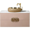 Тумба с раковиной Armadi Art NeoArt 100, капучино с ручками Ajur золото