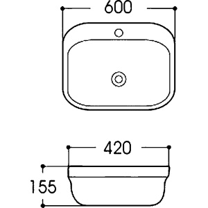 Раковина накладная Aquatek Амадео 60 AQ6042-00 белая