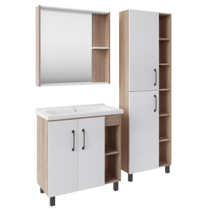 Мебель для ванной ASB-Mebel Адель 80 белый, дуб сонома