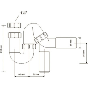 Купить Сифон для мойки McAlpine MRSK12-50 в Москве с доставкой Сифон для мойки McAlpine MRSK12-50