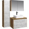 Мебель для ванной Aqwella 5 stars Mobi 80, дуб балтийский, бетон светлый